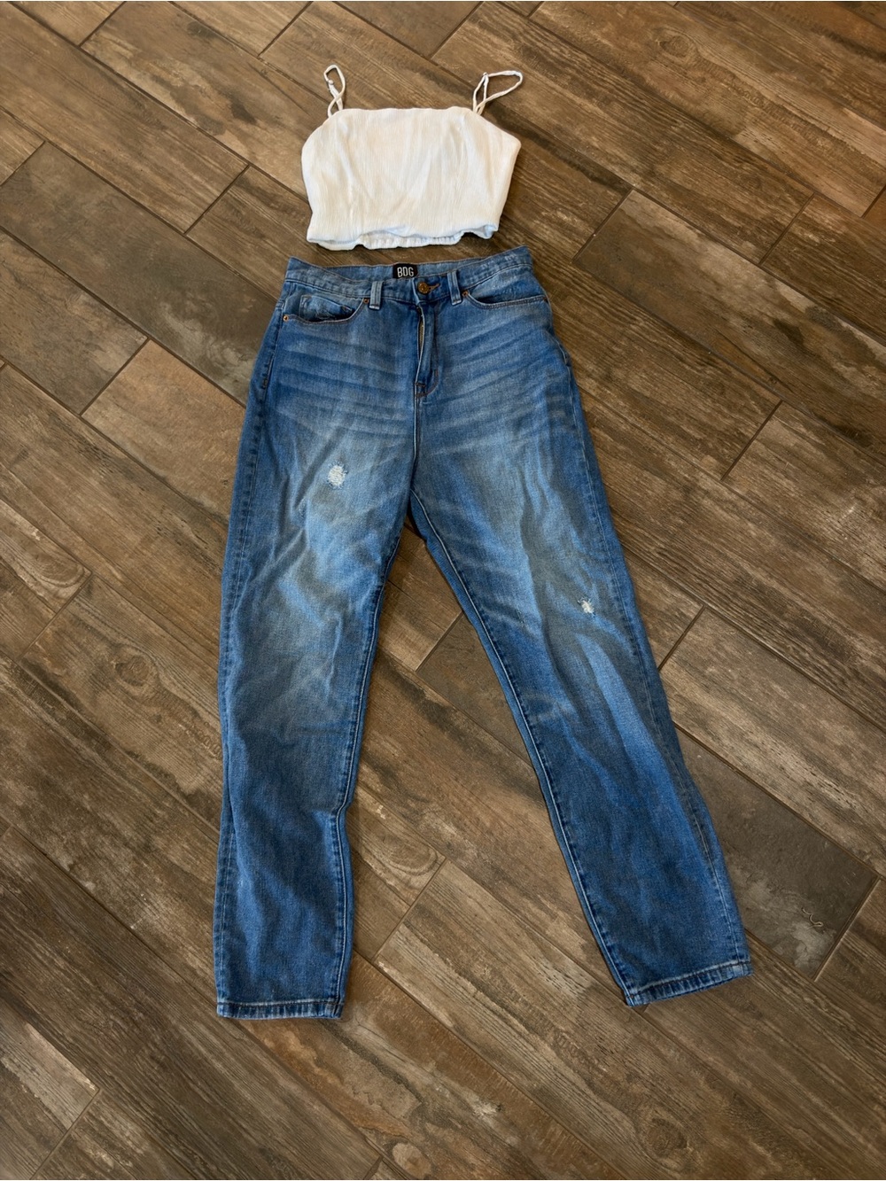 BDG Medium Blue High-Rise Boyfriend Jeans